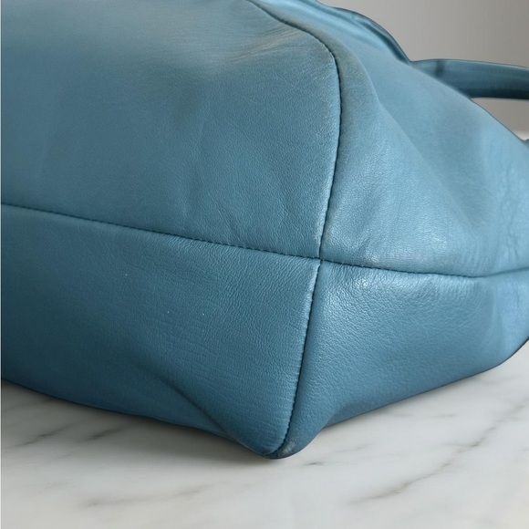 Authentic Coach Teal Blue Campbell Carryall Leather Tote Bag! - Picture 7 of 16